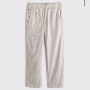 Men’s Abercrombie & Fitch Oatmeal Linen Pant (S)